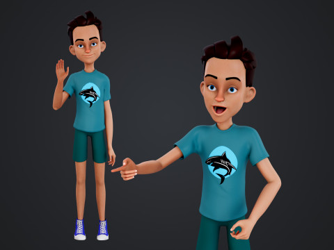Cartoon Man Model 3D