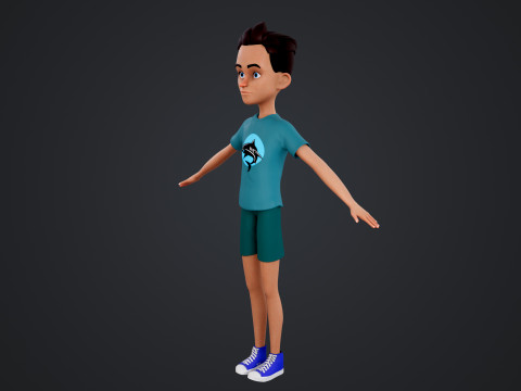 Cartoon Man 3D Модель
