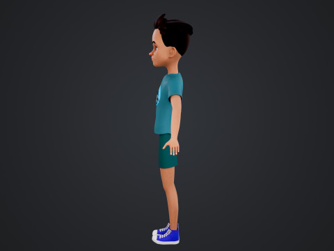 Cartoon Man 3D Модель