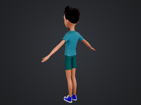 Cartoon Man 3D Модель