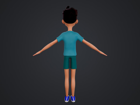Cartoon Man 3D Модель