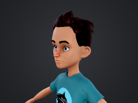 Cartoon Man 3D Модель
