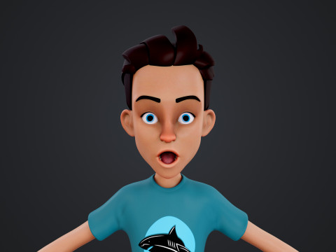 Cartoon Man 3D Модель