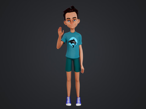 Cartoon Man 3D Модель