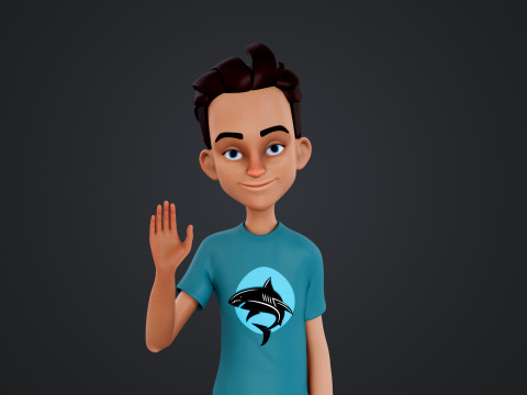 Cartoon Man 3D Модель