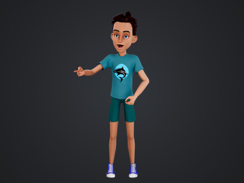 Cartoon Man 3D Модель