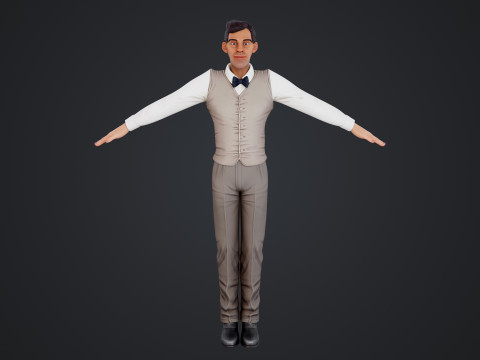 Cartoon Man 3D Model
