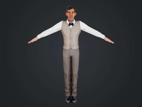 Cartoon Man 3D Model