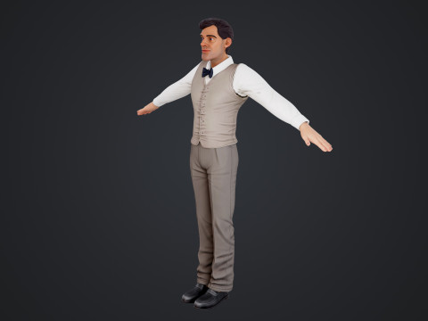 Cartoon Man 3D Model