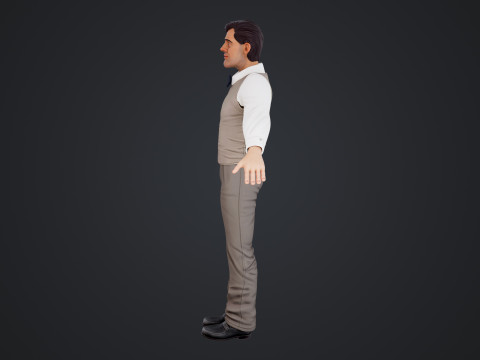 Cartoon Man 3D Model