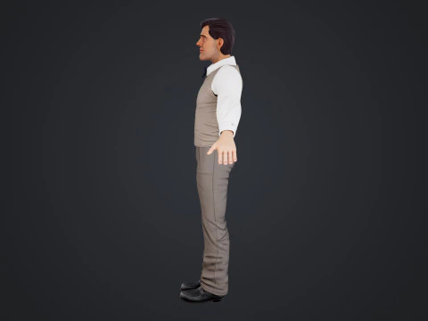 Cartoon Man 3D Model