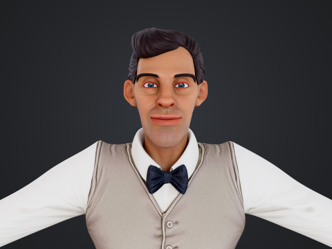 Cartoon Man 3D Model