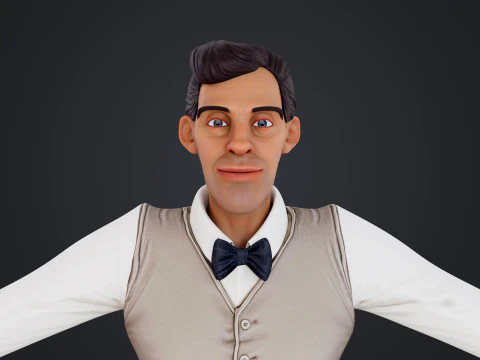 Cartoon Man 3D Model