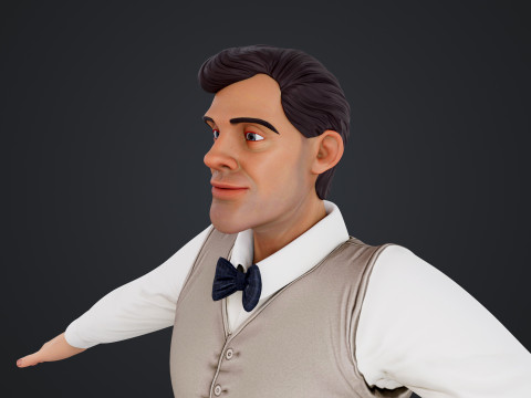 Cartoon Man 3D Model