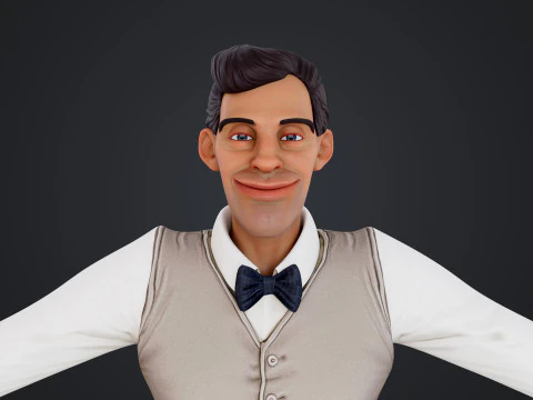 Cartoon Man 3D Model