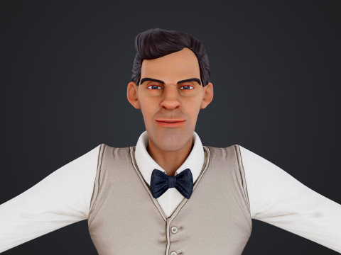 Cartoon Man 3D Model