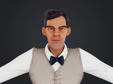 Cartoon Man 3D Model