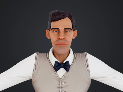 Cartoon Man 3D Model