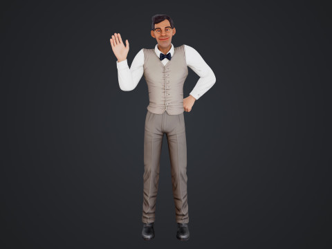 Cartoon Man 3D Model