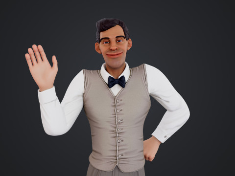 Cartoon Man 3D Model