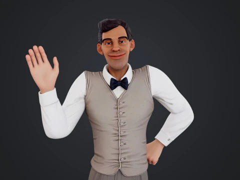 Cartoon Man 3D Model