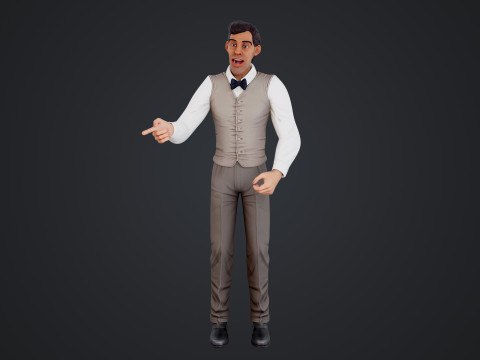 Cartoon Man 3D Model