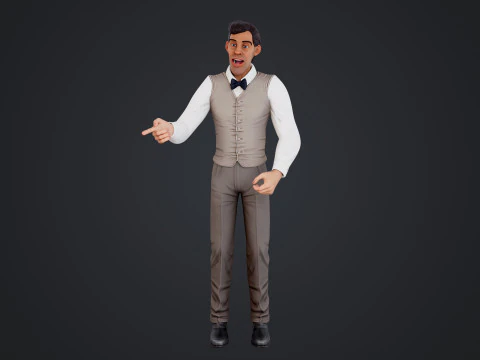Cartoon Man 3D Model