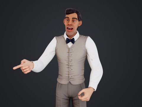 Cartoon Man 3D Model