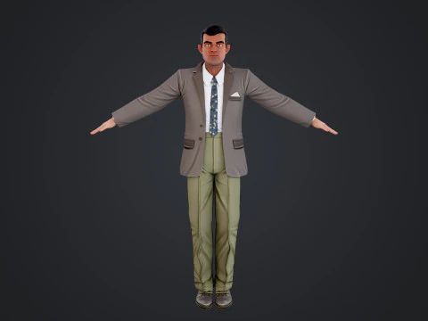 Cartoon Man 3D Model