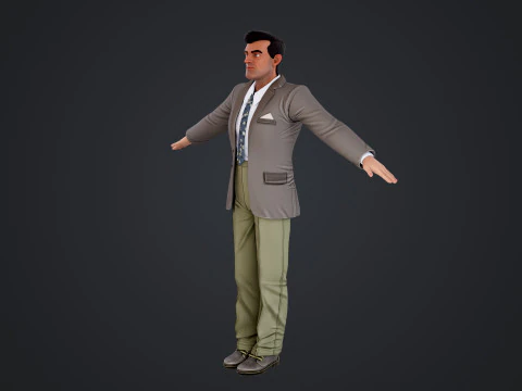 Cartoon Man 3D Model