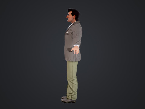Cartoon Man 3D Модель