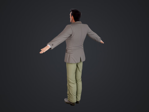 Cartoon Man 3D Модель