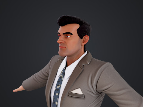 Cartoon Man 3D Модель