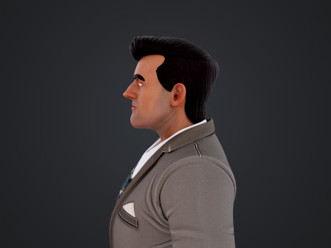 Cartoon Man 3D Модель