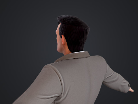 Cartoon Man 3D Модель