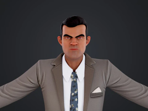 Cartoon Man 3D Model