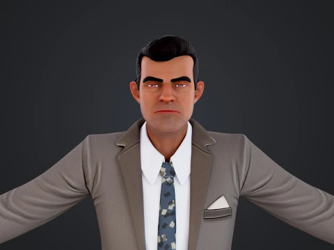 Cartoon Man 3D Model