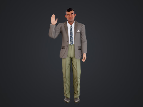 Cartoon Man 3D Модель