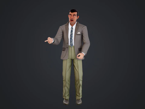 Cartoon Man 3D Model
