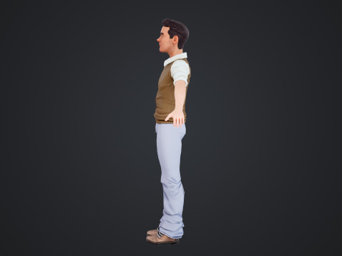 Cartoon Man Model 3D