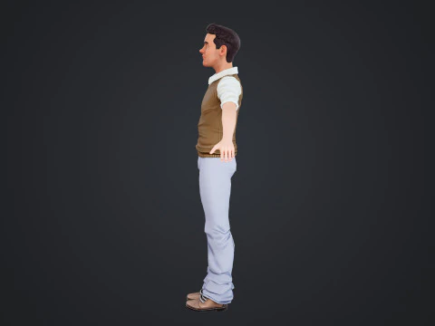 Cartoon Man 3D Model