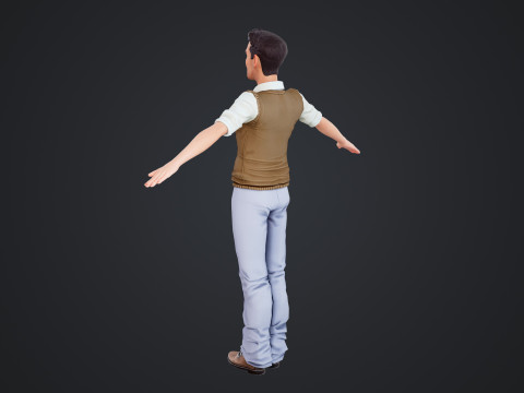 Cartoon Man Model 3D
