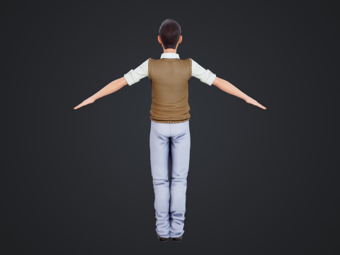 Cartoon Man Model 3D
