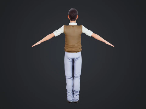 Cartoon Man 3D Model