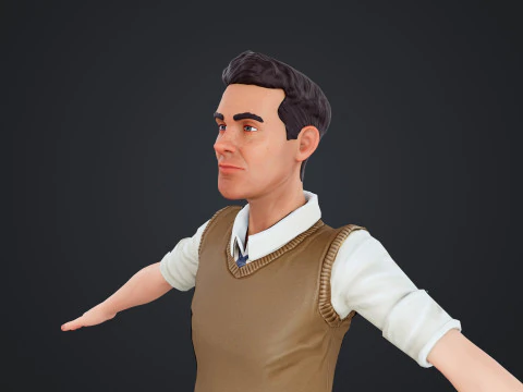 Cartoon Man 3D Model