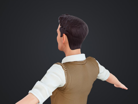 Cartoon Man Model 3D