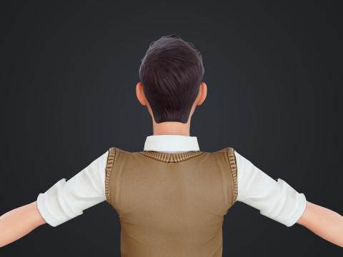 Cartoon Man Model 3D