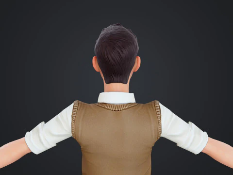 Cartoon Man 3D Model