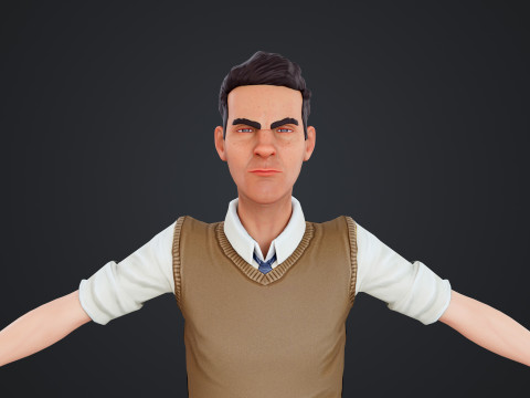 Cartoon Man Model 3D