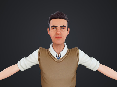 Cartoon Man Model 3D